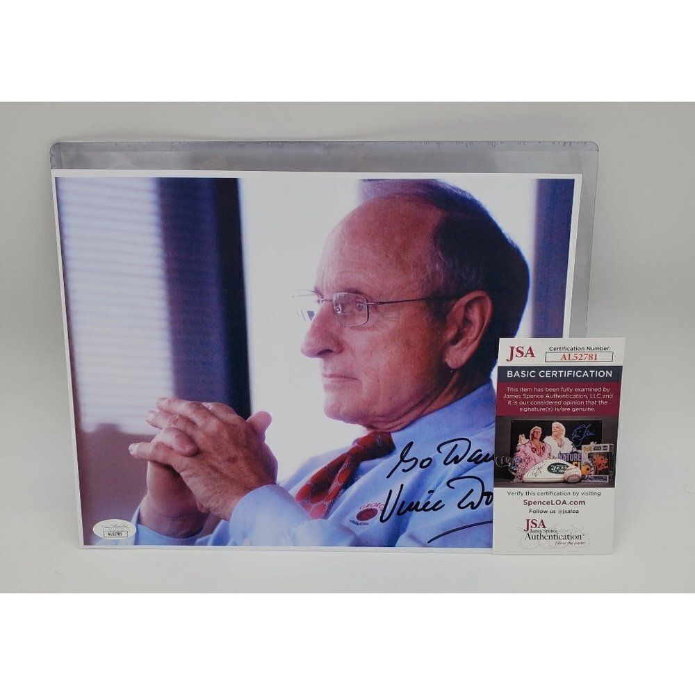 Vince Dooley Signed Photo 8.5"X11" Go Dawgs UGA Georgia Bulldogs JSA COA